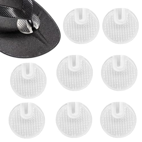 VBSYUYQ 4 Pairs Silicone Toe Post Protectors for Flip Flops Clear
