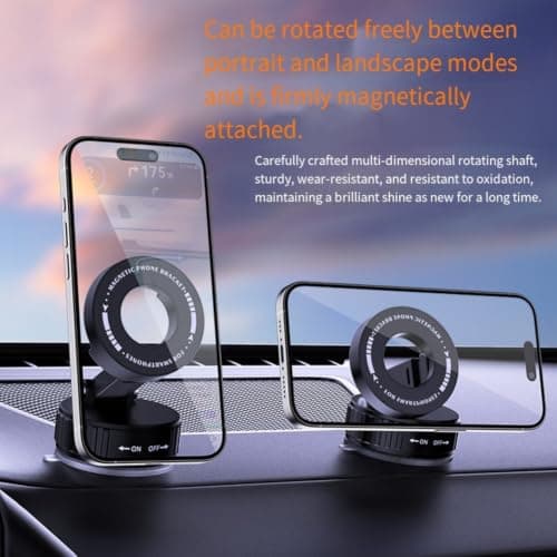 Foldable Car Phone Holder ABS Air Vent Mount 68mm(Black) — view 4