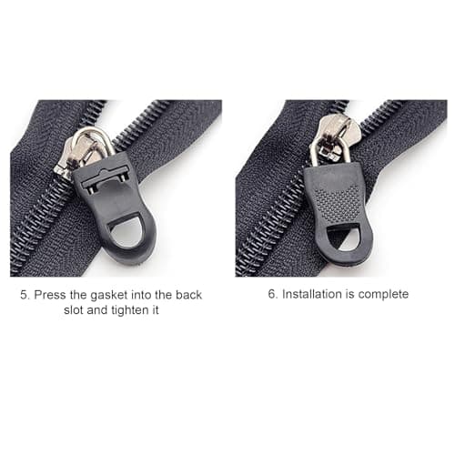Replacement Zipper Pull Tab - Reusable Zipper Handle for Coats, Bags, Suitcases, Jackets, Backpacks - Universal Zipper Repair Kit for Clothing and Travel Gear, Easy Fix Zipper Accessories — view 6