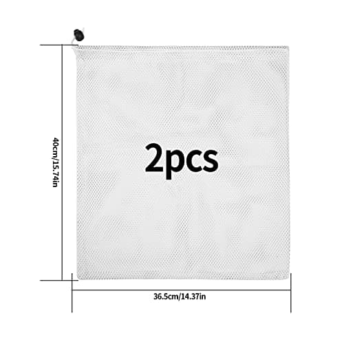 Peygre 2 Pcs Large Mesh Drawstring Bag, Beach Tote — view 2