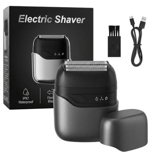 Electric Foil Shaver for Men, Dual Floating Travel Razor for Close Shaving