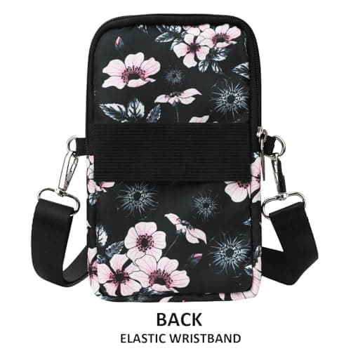 Gocokia Women Girls Ladies Crossbody Phone Bags Wallet Cellphone Purse Small Shoulder Bag Travel Passport Neck Pouch Bag(M, Floral) — view 2