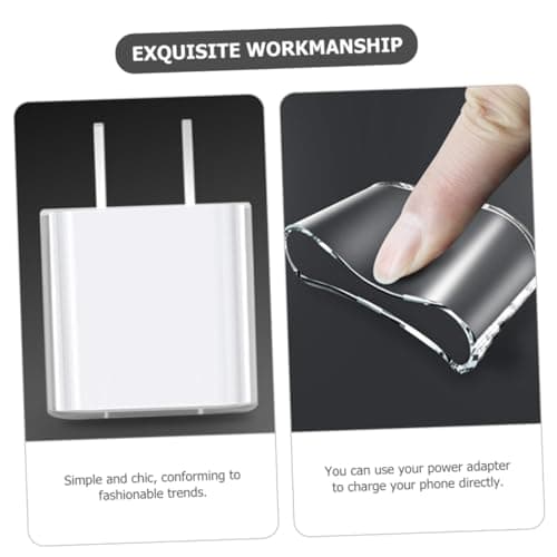 DECOMELODY 2pcs Tpu Power Adapter Protective Cover for Breathable Scratch-resistant Charging Case with Impact Protection Lightweight Transparent Shell — view 2