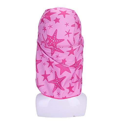 Baby Kids Legionnaire Swim Hat UPF 50 Kids Sun Hat for Girls Boys Bucket Summer Wide Brim Travel Beach Hat UV Sun Protection Sun Hat Flap Cap for Travel Adjustable Chin Strap 3-12 Years (Pink) — view 5