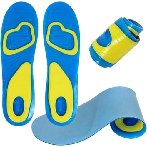 Men's Gel Insoles, Arch Support Shoe Inserts,Cushioned Shock Absorbing Silicone Insoles for Work Boots,Trainers, Walking Shoes, Running Shoes, Everyday Comfort, Trim to Fit — view 2