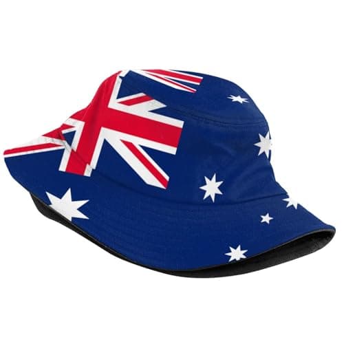 Stylish National Flags Bucket Hat Sun Protection Packable Fisherman Hat Summer Hat Unisex Outdoor Travel for Women Men, Australia, One size — view 2