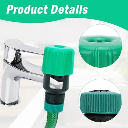 Kitchen Tap Hose Connector Universal Garden Tap Adapter Green — view 3