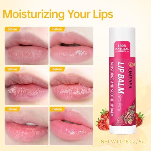 Lip Balm Set,24PCS Flavoured Moisturiser for Lips with Shea Butter&Vitamins — view 4