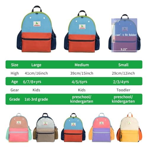shukiku 15 Inch Kids Backpack for School & Travel, Medium, for Girls & Boys 5-8 — view 3