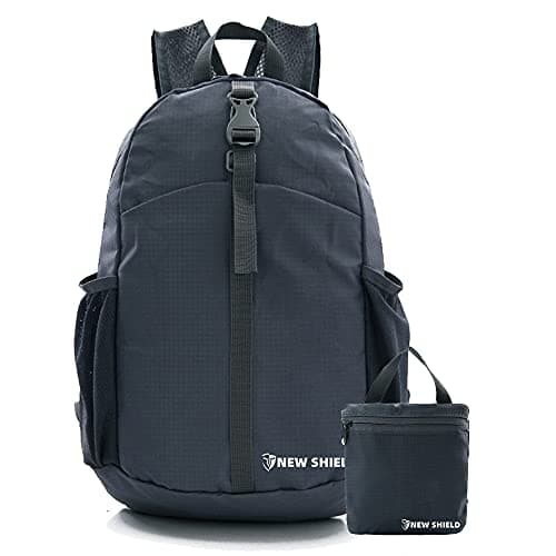 mefound Waterproof Lightweight Backpack for Men Women, 20L Small Foldable Rucksack for Travel, Cabin Size Daypack for Hiking Work School, Compact Water Resistant Bag with Bottle Holder
