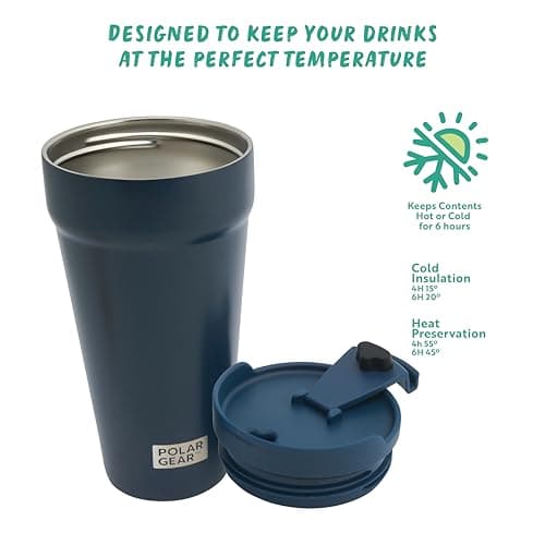 Polar Gear 470ml Coffee Cup Travel Mug, Insulated Coffee Cup w/Closure Lid — view 4