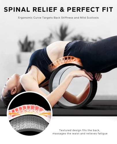 HAPBEAR Exercise Ball 65cm and Yoga Wheel Set, Yoga Ball for Core Training — view 5