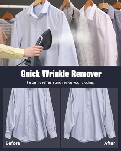 BEAUTURAL 2-in-1 Garment Steamer & Iron, 1500W Handheld with Burst Steam — view 5