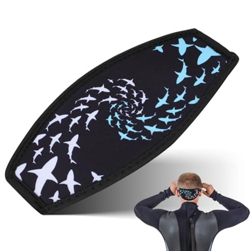 Toddmomy Neoprene Diving Mask Strap Cover, Double Layer Scuba Hair Protecto, Adjustable Snorkel Mask Strap Wrapper for Women Men, Comfortable Anti-Tangle Water Sports Swimming Wrap