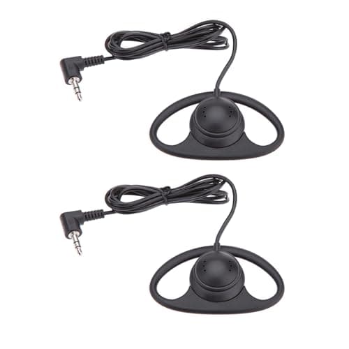 Sxhlseller Mono Wired Headset with D-Shape Earpiece | 3.5mm Single Ear Hook Earbud for Tour Guide System, Lightweight Ergonomic Earphone for Travel Conference Online Class, 2-Pack (2pcs) — view 5