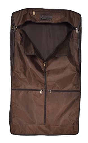 Genuine Leather Suit Garment Dress Carriers Brown Travel Cabin Bag Riga — view 6