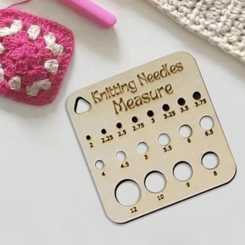 Knitting Gauge Wooden Square Tool For Measuring Wool — view 3