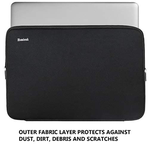 Hsmienk Laptop Sleeve, 15.6 Inch, Durable Shockproof Protective Cover, Compatible with HP, ASUS, Lenovo, Acer, Notebook, Computer, Black — view 4