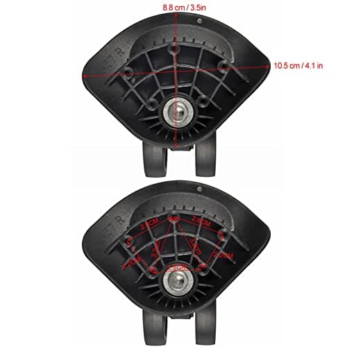 Swivel Wheels Replacement, Luggage Spinner Wheels with Mounting Tool for Suitcase Repair — view 3