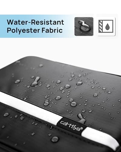 Carttiya Hanging Travel Toiletry Bag - Large Wash Bag for Men and Women, Waterproof Foldable Cosmetic Bag Make up Toiletry Bag with Hook for Business Trip, Gym, Vacation and Household (Black) — view 4