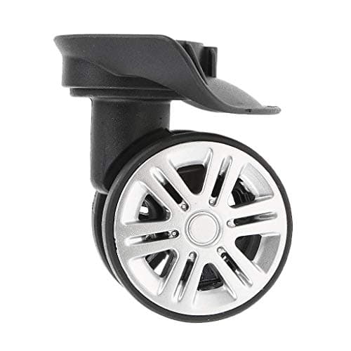 Black Replacement A19 Dual Roller Wheels Luggage Swivel Suitcase Casters Repair Accessory 2pcs — view 4