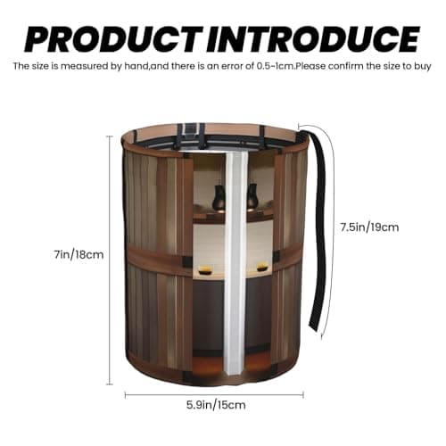 MDATT Teal Barn Door Floral Car Trash Can Leak-Proof Organizer For Long Road Trips And Family Vacations — view 3
