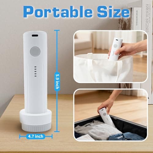 Travel Vacuum Storage Bags with Rechargeable Electric Pump, 15 Pack 3 Sizes Compression Bags for Clothes, Portable Space Saver Bags for Suitcase Luggage — view 4