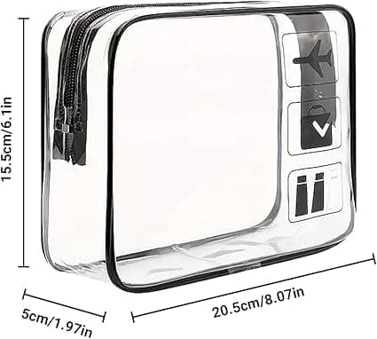 Men's Travelling Toiletries Set - Travel Size Essentials, Mini Holiday Bag, Perfect for Overnight Stays, Hospital's, Camping, Holidays, Airport Security Approved, Clear Travel Bag — view 6