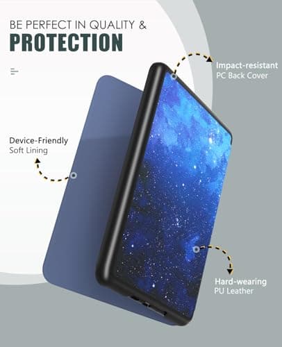 MoKo Case for 7" Kindle Paperwhite 12th Gen&Colorsoft 2024,Noche Azul — view 3