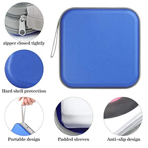 alavisxf xx CD Case, 48 Capacity Hard Plastic Portable CD Organizer Holder — view 3