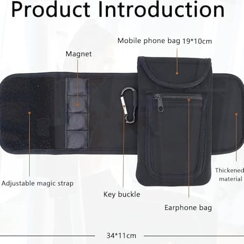 Magnetic Gym Bag Water Bottle Holder with Pockets for Sports Travel Work — view 6