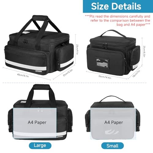 Large Medical Bag for Nurses & Doctors – Empty First Aid Bag with Removable Dividers, Waterproof Medical Supplies Organizer with Shoulder Strap for Home Health Care, Travel & Emergency, Black — view 5
