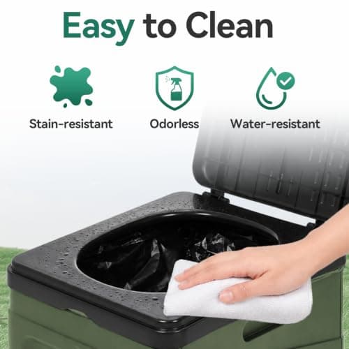 Warmiehomy Portable Camping Toilets for Adults, with Toilet Bags, Green — view 6