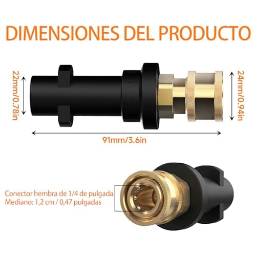 Stone Banks Pressure Washer Gun Adapter with 1/4'' Quick Connect Female Fitting Compatible with Karcher/Kärcher K Series K2, K3, K4, K5, K6, K7 High Pressure Washer — view 3