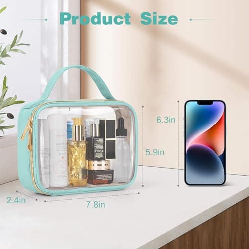 Clear Toiletry Bag - 2 Pack TSA Approved Clear Makeup Bags for Travel — view 3