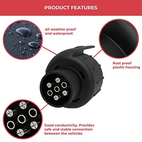 GADLANE 7 Pin to 13 Pin Towing Adaptor - Waterproof Caravan Plug Adapter — view 6