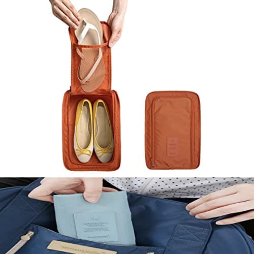 Shoes Storage Bag,Forreen 6 Pieces Travel Shoe Bags Travel Organiser Packing Bags Portable Dustproof Waterproof Shoes Storage Bags with Handle for Clothes Cosmetic Shoes — view 3