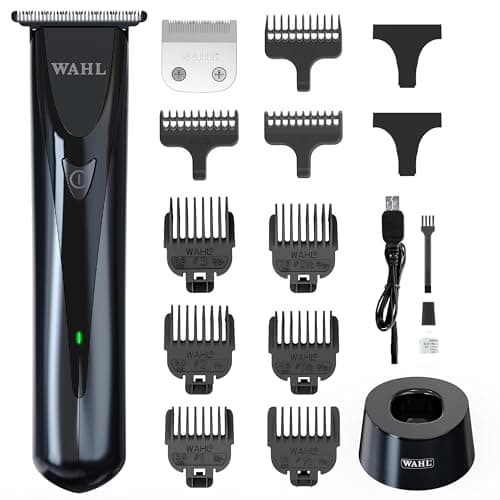 Wahl Chromini Duo Cordless Hair Trimmer with U-Blade & T-Blade, Precision Detail Trimmer for Barbers, Close Cutting, Line-Ups & Edging, Lightweight Ergonomic Design, Rechargeable Grooming Kit