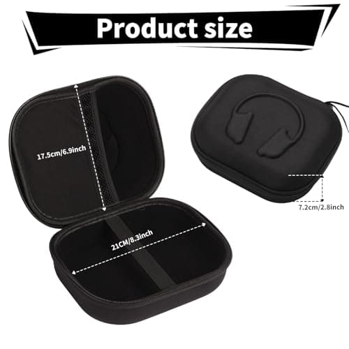 Folding Headphone Waterproof Hard Case Compatible With JBL LIVE 770NC/660NC/670NC or JBL Tune 510BT/520BT/570BT/720BT/710BT/670NC/770NC/760NC Headphones Travel Protective Cover Storage Bag (Case Only) — view 2