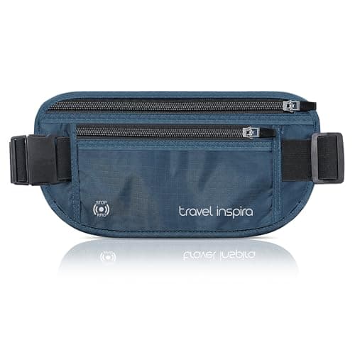 travel inspira Money Belt, Passport Holder Secure with RFID Blocking