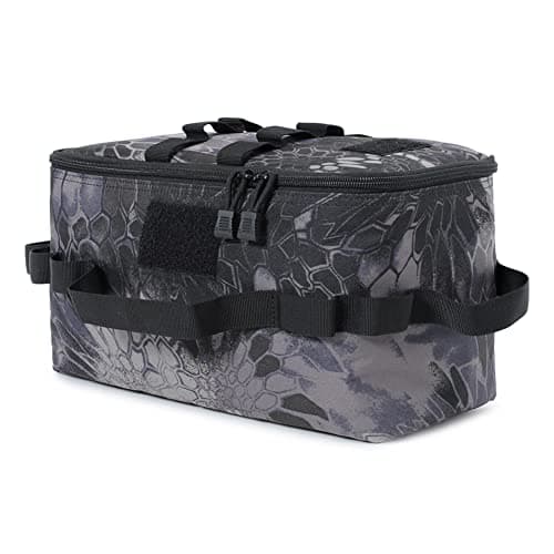 Fiorky Outdoor Camping Storage Bag Gas Stove Canister Pot Carry Bag Portable Camping Stove Carry Bag Outdoor Storage Box Container Scratch Resis-tant for Outdoor Hiking Picnic Travel