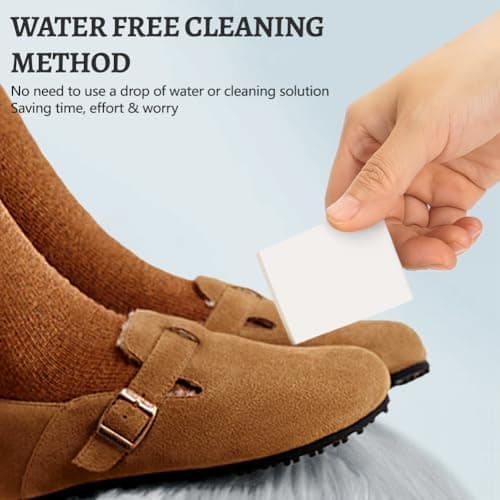 flintronic 2 Pcs Magic Suede Scuff Eraser, Shoe Boot Portable Cleaning Kit, Decontaminate with Polishing Particles for Shoes in Chamois, Nubuck & Sneakers — view 4