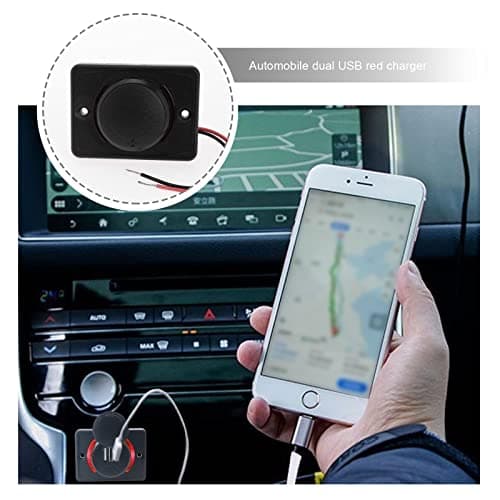 YINETTECH 2pcs 3.1A Car Dual USB Charger Adapter 2 Port USB Charging Socket Charging Panel Mount 12V-24V for Mobile Phone Tablet Android Devices PDA GPS — view 3
