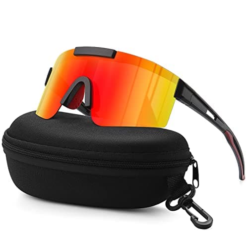 konqkin Cycling Glasses-Sports-Sunglasses-Mens-Womens-Polarised-orange