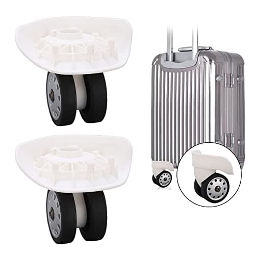 LIZEALUCKY 1 Pair A88 Luggage Caster, Porous Wheel Suitcase Luggage Replacement Casters for Travel Bags Large Size (White) — view 5