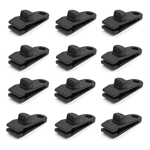 Langaelex 12 Pack Heavy Duty Tarp Clips for Tent Awning Canopy