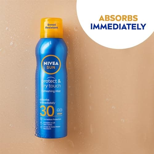 NIVEA SUN Protect & Dry Touch Refreshing Sun Mist Spray SPF30 (200 ml), Water-Resistant Sun Spray, Immediate Protection Against UVA/UVB Rays, Sunburns, Premature Ageing — view 5