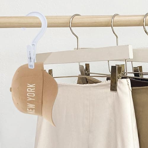 Andiker 8pcs Laundry Hooks with Clips, 5.2" Super Strong Clamping Plastic Single Clip Hangers Portable Travel Hangers with Clips to Hang Socks Towels Boots and Dry Wet Clothes — view 5