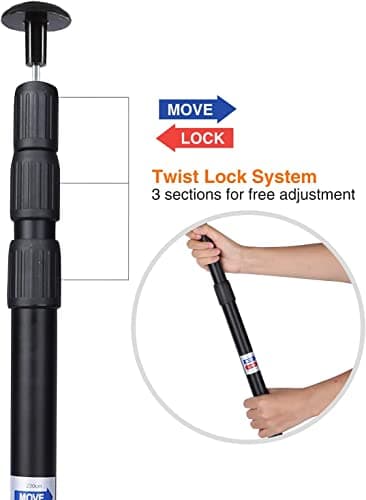 REDCAMP 2.3M Telescopic Tarp Poles,Aluminium Extendable，Set of 2 Adjustable — view 5