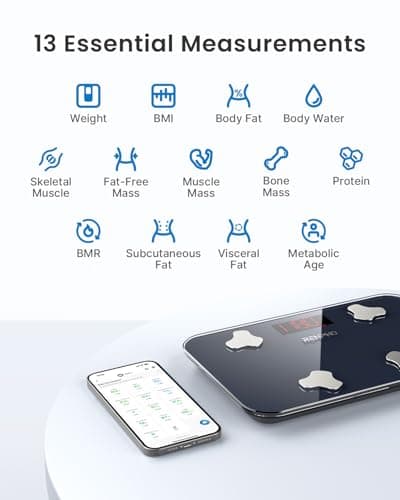 RENPHO Travel Scales for Body Weight with App, Compact, 11.02" x 7.09" — view 5